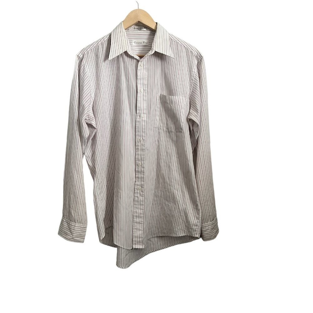 Christian Dior men stripe button down shirt